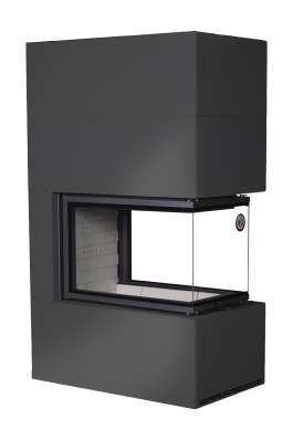 Камин Родос 900 ЧЕРНЫЙ, шамот белый в Минске