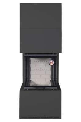 Камин Родос 900 ЧЕРНЫЙ, шамот белый в Минске