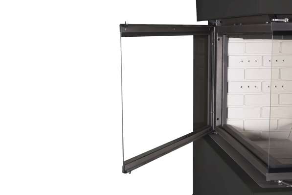 Камин Родос 900 ЧЕРНЫЙ, шамот белый в Минске