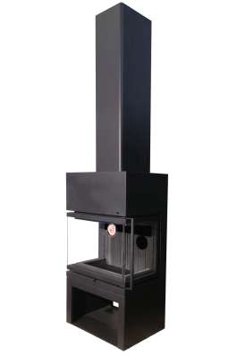 Камин МАДРИД на дровнике черный шамот в Минске