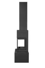 Камин МАДРИД на дровнике Гигант слева черный\белый шамот в Минске