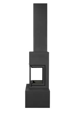 Камин МАДРИД на дровнике Гигант слева черный\белый шамот в Минске