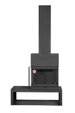 Камин МАДРИД на дровнике Гигант справа черный\белый шамот в Минске
