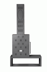 Камин МАДРИД на дровнике Гигант справа черный\белый шамот в Минске