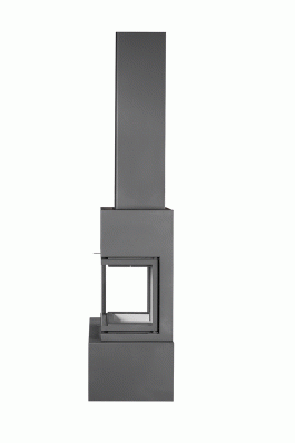 Камин МАДРИД на дровнике Гигант справа черный\белый шамот в Минске