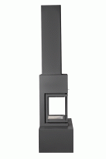 Камин МАДРИД на дровнике Гигант центральный черный\белый шамот в Минске