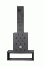 Камин МАДРИД на дровнике Гигант центральный черный\белый шамот в Минске