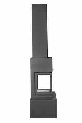 Камин МАДРИД на дровнике Гигант центральный черный\белый шамот в Минске