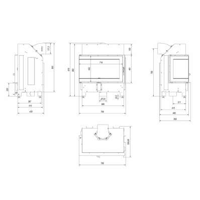 Каминная топка ILDNORD MALMO в Минске