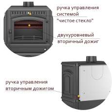 Печь-камин Везувий LV-12 Антрацит в Минске
