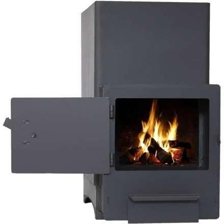 Печь банная Копеечка с выносной топкой стальная фото в Минске