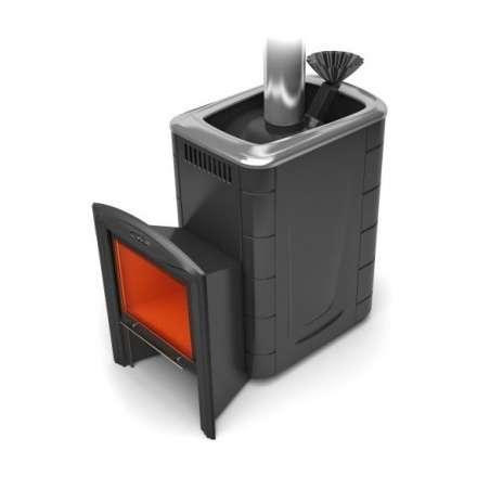 Печь для бани Термофор Гейзер 2014 Inox Витра ЗК антрацит купить в Минске