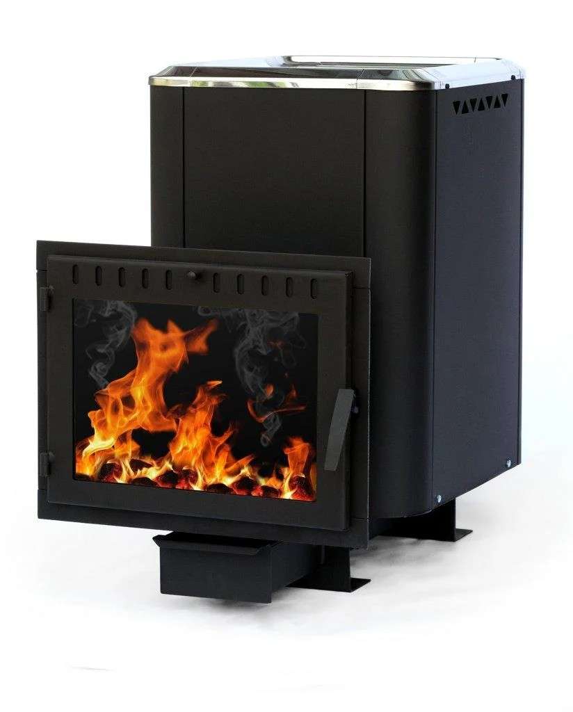 Печь банная чугунная СИБИРЬ 24 Конвекционная Панорамное стекло Амазонка бай фото в Минске