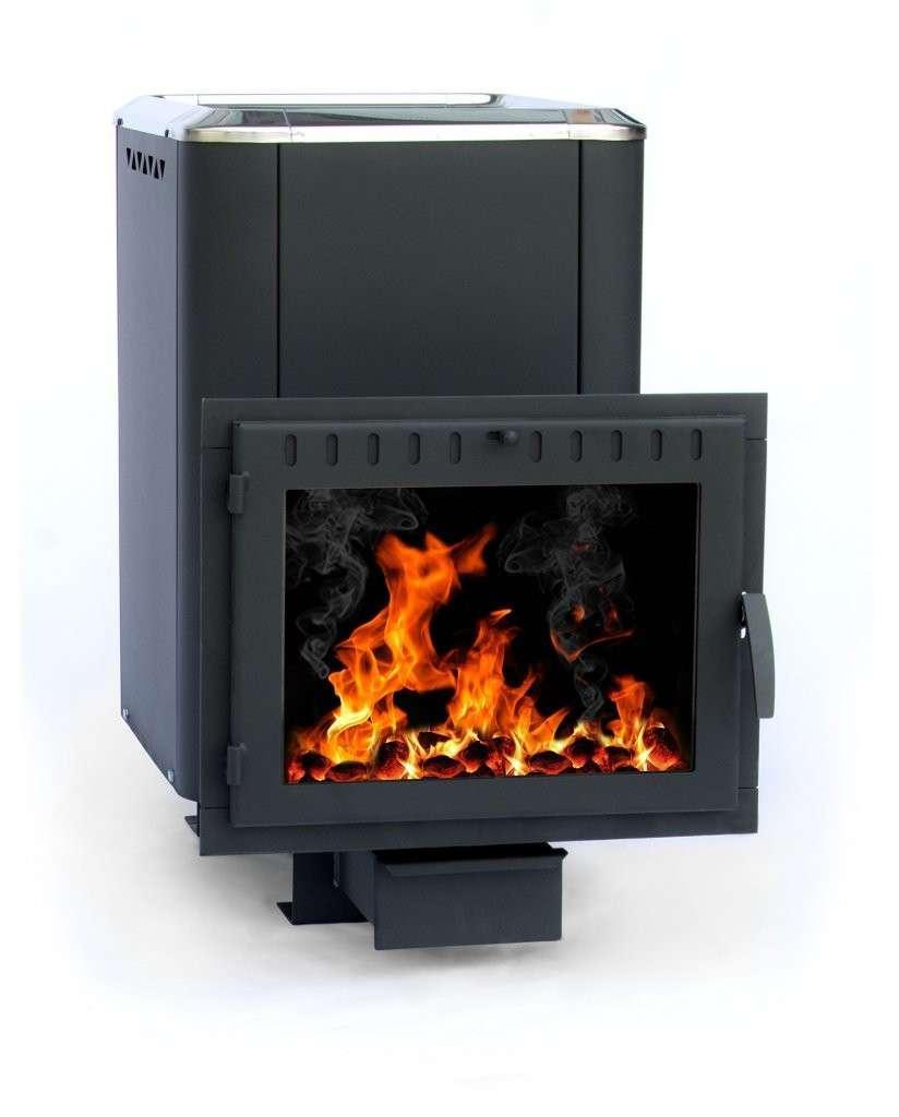 Печь банная Сибирь-18 (панорамное стекло, конвекционная) Амазонка бай фото в Минске