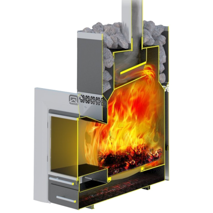 Печь для бани Теплодар Русь-12 ЛНЗП Профи Панорама в Минске