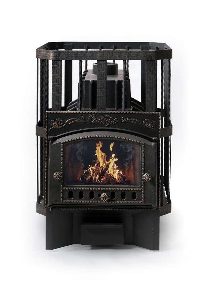 Печь банная Сибирь-24 с каминной дверцей Амазонка бай фото в Минске