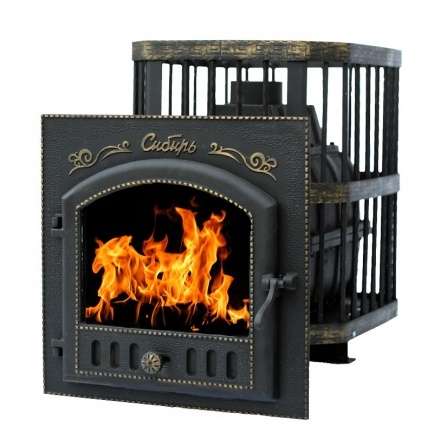 Печь банная Сибирь-24 с каминной дверцей Сибирь Амазонка бай фото в Минске