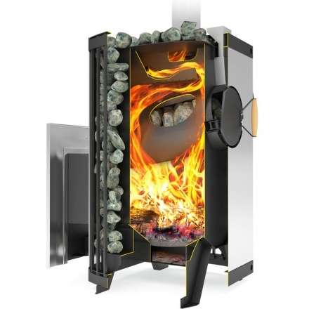 Печь для бани Теплодар Домна 30 ЛРК Панорама в Минске