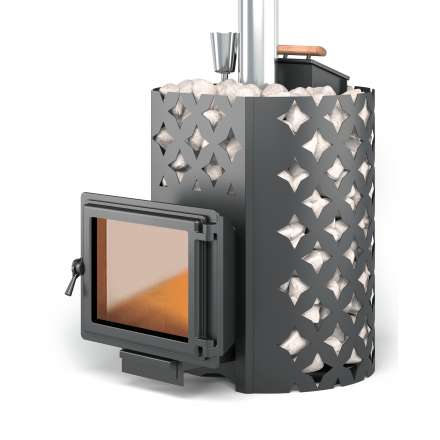 Банная печь ЭТНА 24 Панорама Закрытая каменка Амзонка бай фото в Минске