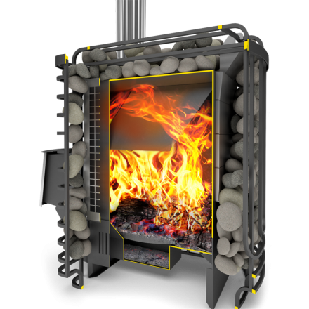 Печь для бани Теплодар Сибирский Утес-20 ЛП Профи Панорама в Минске
