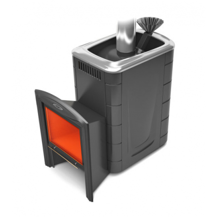 Печь для бани Термофор Гейзер Супер Inox Витра ЗК антрацит купить в Минске