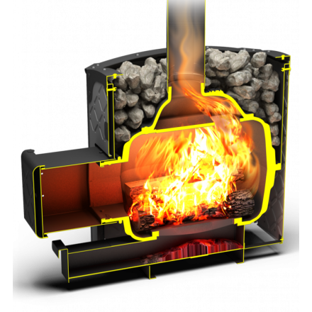 Печь для бани Теплодар Былина-18Ч Панорама в Минске