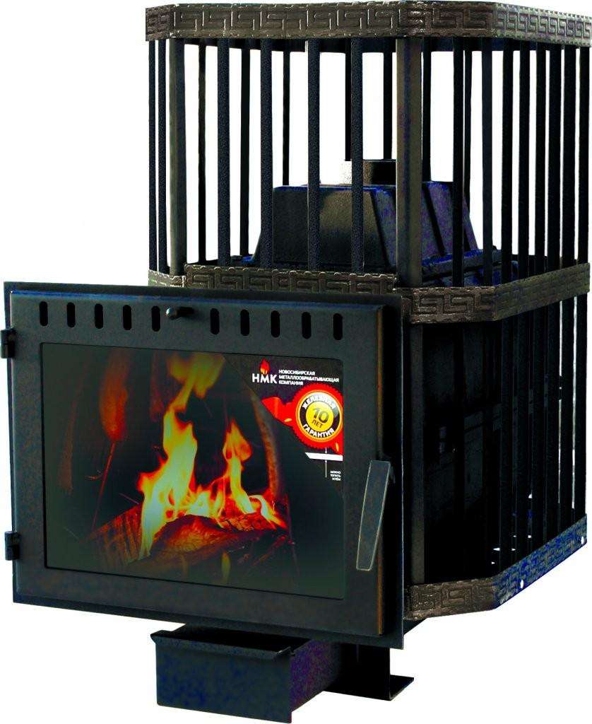 Печь банная Сибирь-24 (панорамное стекло, сетка квадрат) Амазонка бай фото в Минске