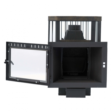 Печь банная Сибирь-24 (панорамное стекло, сетка квадрат) в Минске