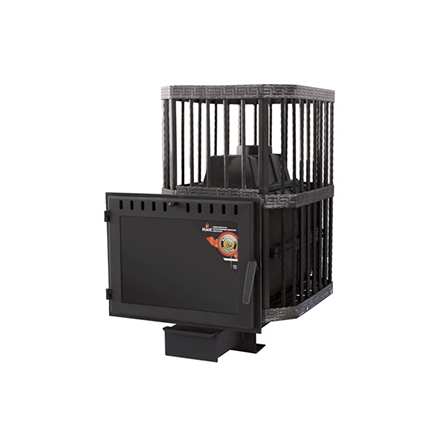 Печь банная Сибирь-24 (панорамное стекло, сетка квадрат) в Минске