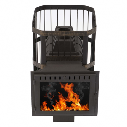 Печь банная Сибирь-24 (панорамное стекло, сетка квадрат) в Минске