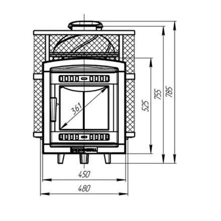 Банная печь ProMetall Атмосфера-М мини сетка в Минске