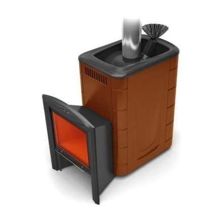 Печь для бани Термофор Гейзер 2014 Inox Витра ЗК терракота купить в Минске