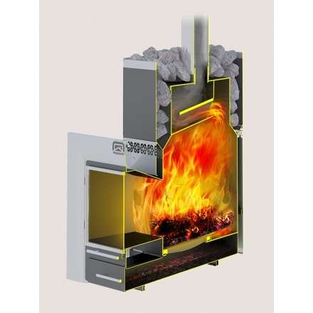 Печь для бани Теплодар Русь-12 ЛНЗП Профи Панорама (1.1) в Минске