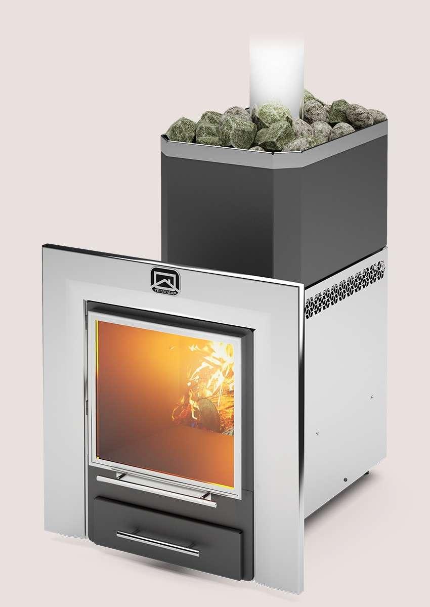 Печь для бани Теплодар Русь-18 ЛНЗП Профи Панорама (1.1) Амазонка бай фото в Минске