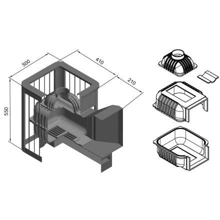 Печь для бани Этна Магма 14 (ДТ-3) в Минске