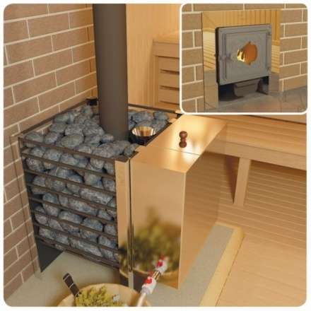 Печь для бани Добросталь Жара-люкс 20 дверка со стеклом в Минске