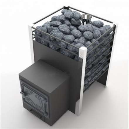 Печь для бани Добросталь Жара-люкс 20 чугунная дверка Амазонка бай фото в Минске