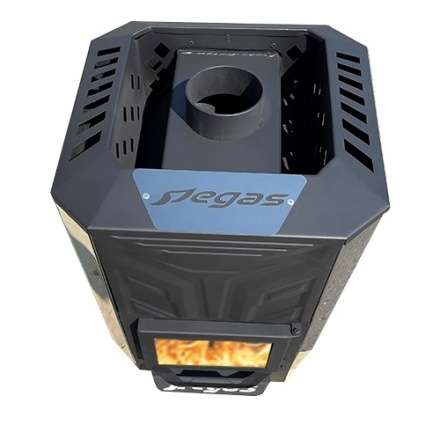 Банная печь Пегас 26 эконом короткая топка со стеклом конвекция в Минске