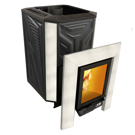 Банная печь Пегас 16 со стеклом конвекция фото в Минске