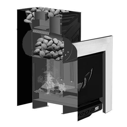Банная печь Пегас 16 со стеклом конвекция в Минске