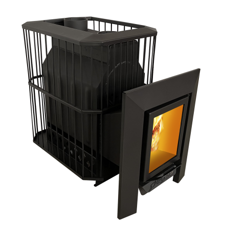 Банная печь Пегас 26 со стеклом сетка фото в Минске