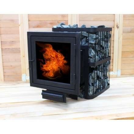 Печь банная ComfortProm РЕТРО СТАЛЬ 8 мм панорама 20 м3 в Минске