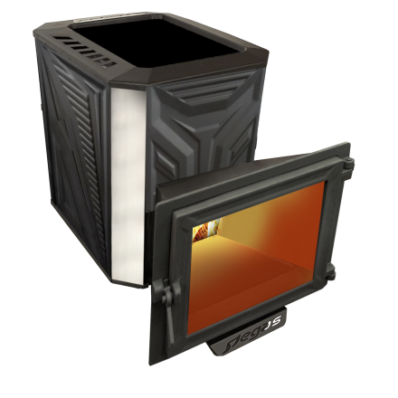 Банная печь Пегас 16 панорама нерж конвекция амазонка бай фото в Минске