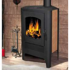 Стальная печь-камин со стеклом Бавария Эко угловая с плитой одна конфорка фото  в Минске