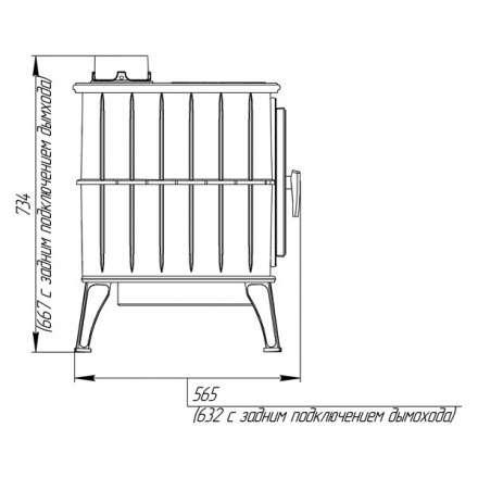 Купить Печь-камин Печь-камин ProMetall Бахта (черная) чугун в Минске Амазонка бай фото в Минске