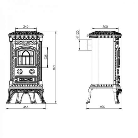 Купить Печь-камин Печь-камин NORDflam Plato чугун в Минске Амазонка бай фото в Минске