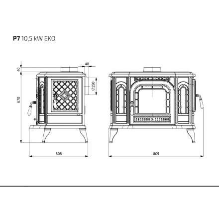Купить Печь-камин Kawmet P7 LB в интерьере чугунный в Минске в Минске