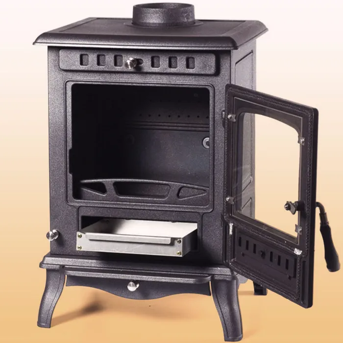 Печь-камин чугунный FireWay Erik в интерьере чёрный Амазонка бай фото в Минске