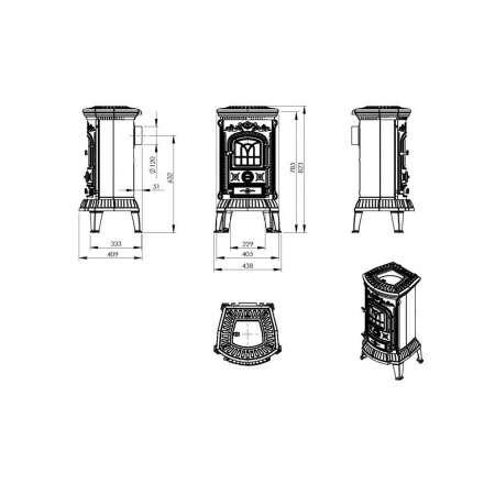 Купить Печь-камин Печь-камин NORDflam Verdo чугун в Минске Амазонка бай фото в Минске