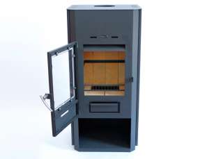 Недорогой камин с дровницей Сибирь 8 фото в Минске